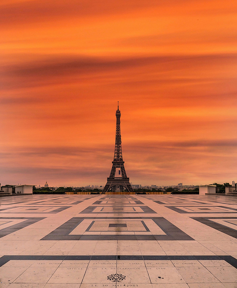 Vue tour Eiffel depuis Trocadéro