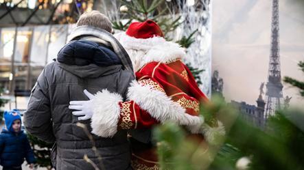 Santa Claus at the Eiffel Tower