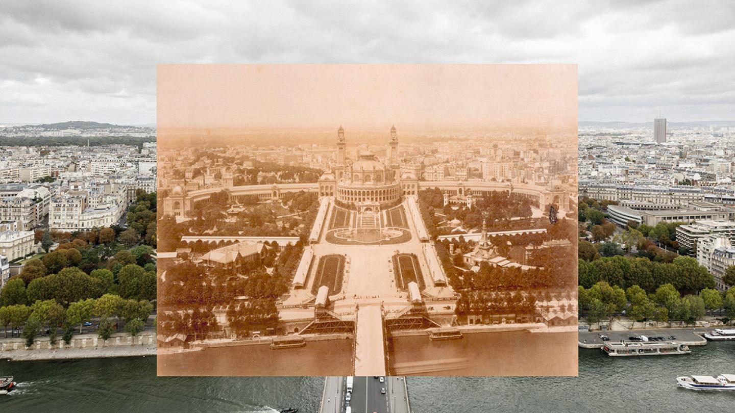 Vue depuis le 2ème étage de la tour Eiffel