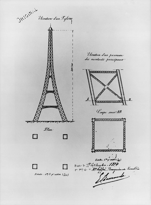 Dessin brevet Eiffel 