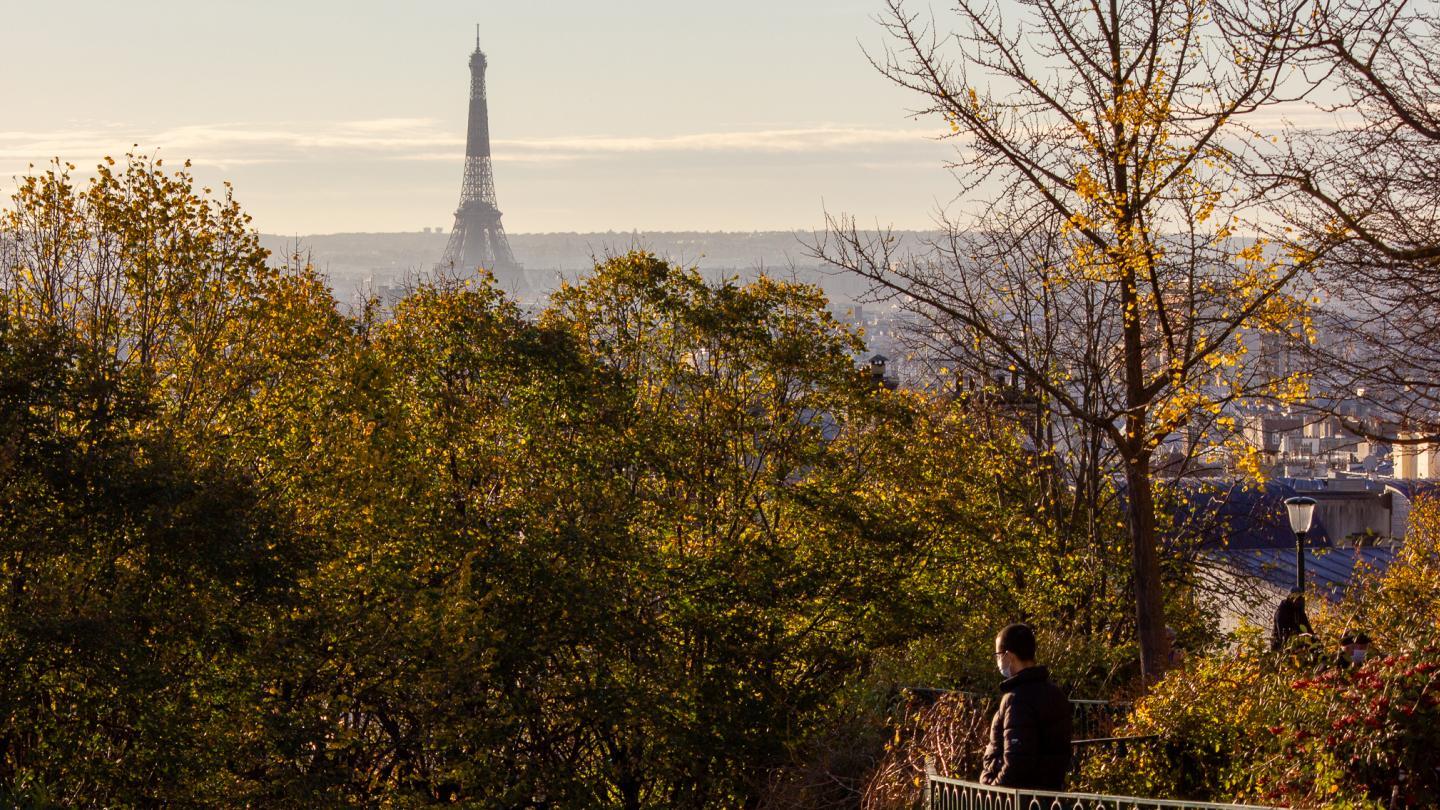 Vue tour Eiffel lointaine