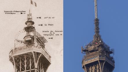 Comparaison entre le sommet de 1889 et l'actuel