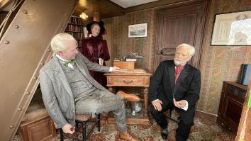 Inside the reconstructed office of Gustave Eiffel