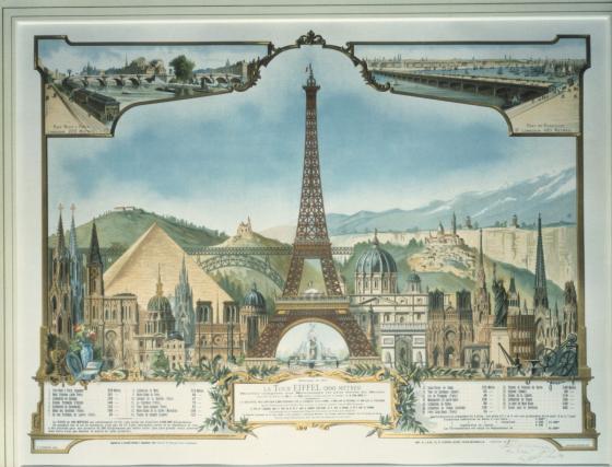 Gravure de la tour Eiffel