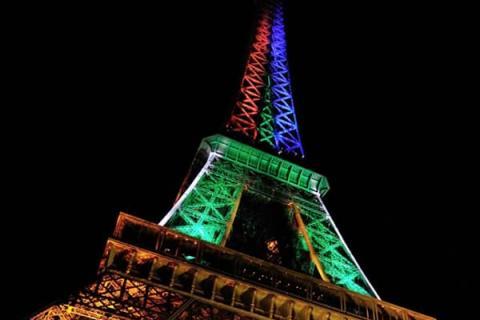 Illumination in the colours of the South African flag