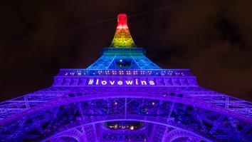 la tour Eiffel multicolore