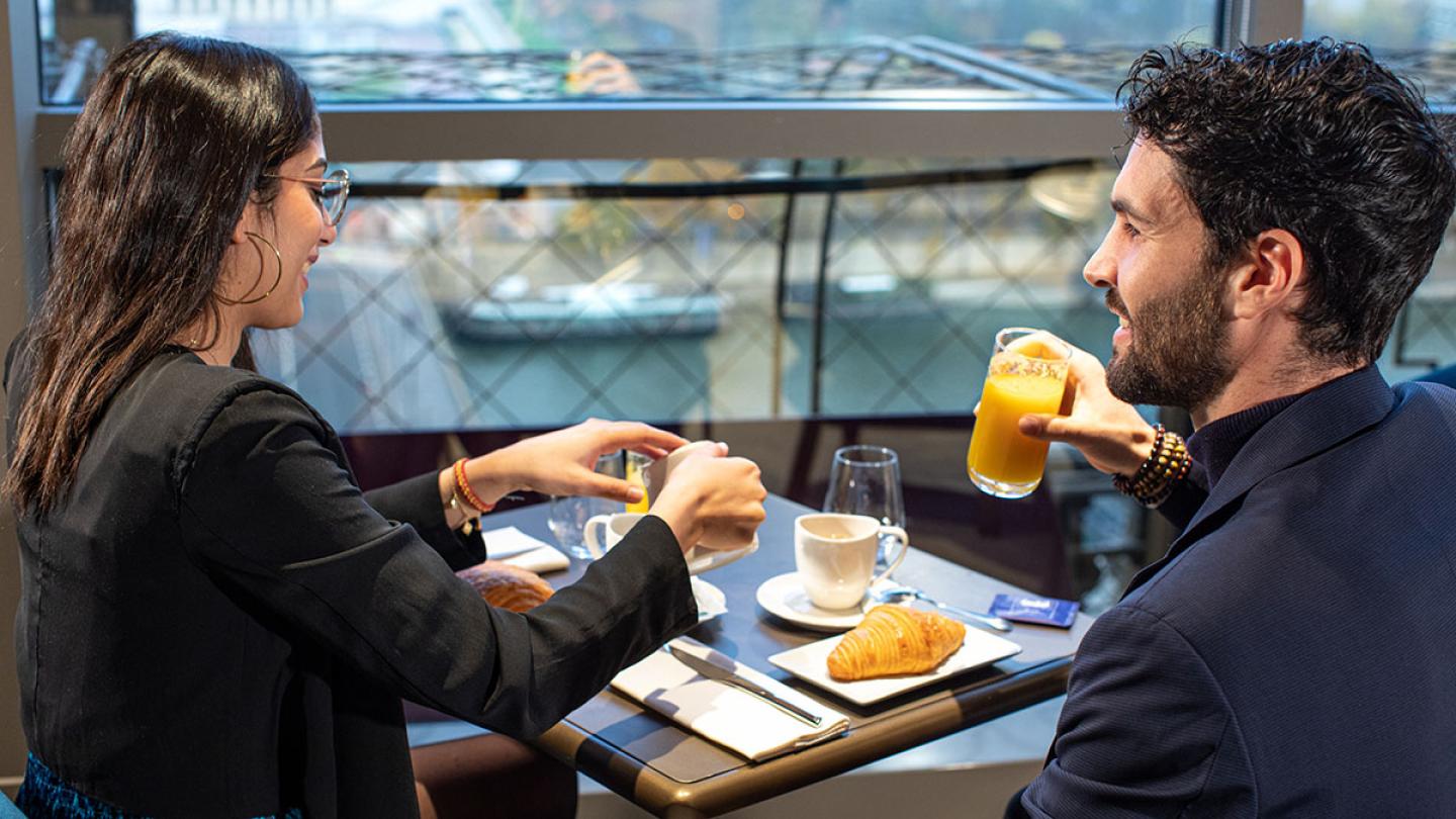 A breakfast in the  lounge-bar of Madame Brasserie