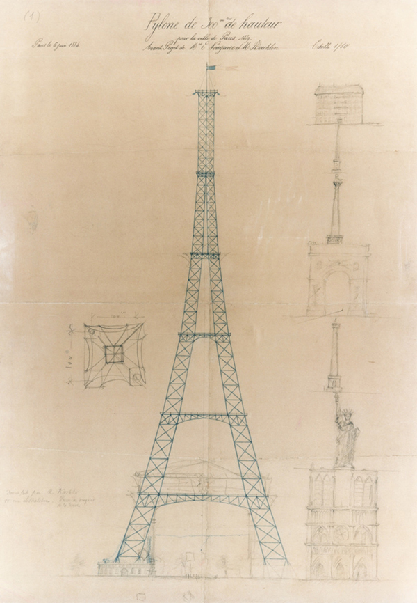 Premier dessin - Pylone de 300 mètres