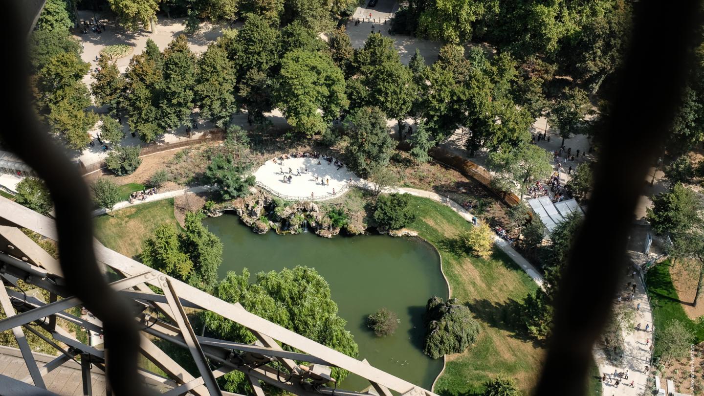 Photo des jardins nord-est vus du 2e étage