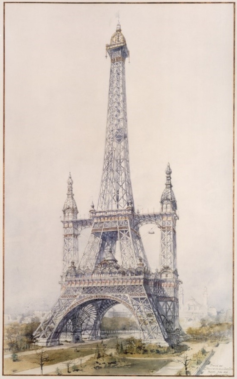 La tour Eiffel pendant l'Exposition Universelle, 1889