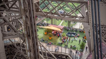 Eiffel Tower summer terrace on the first floor