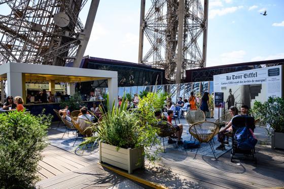 Vue sur la terrasse d'été au 1er étage