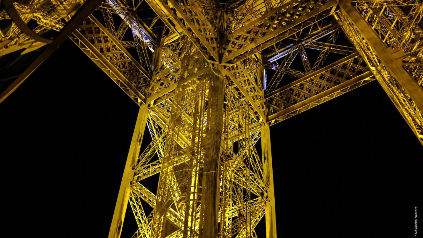 La structure vue du 1er étage la nuit