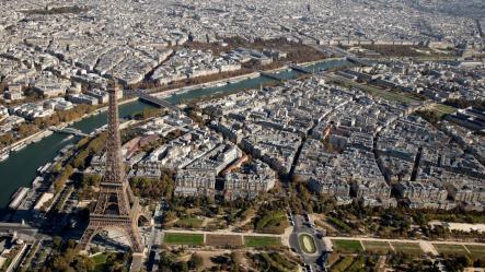 Vista aérea Torre Eiffel