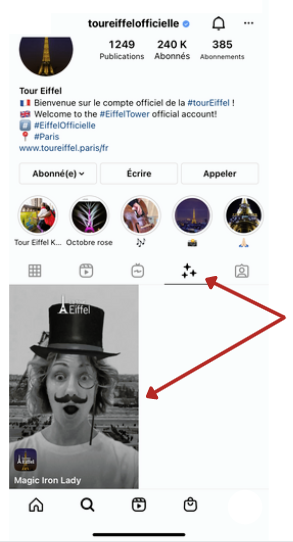 Capture filtre Instagram